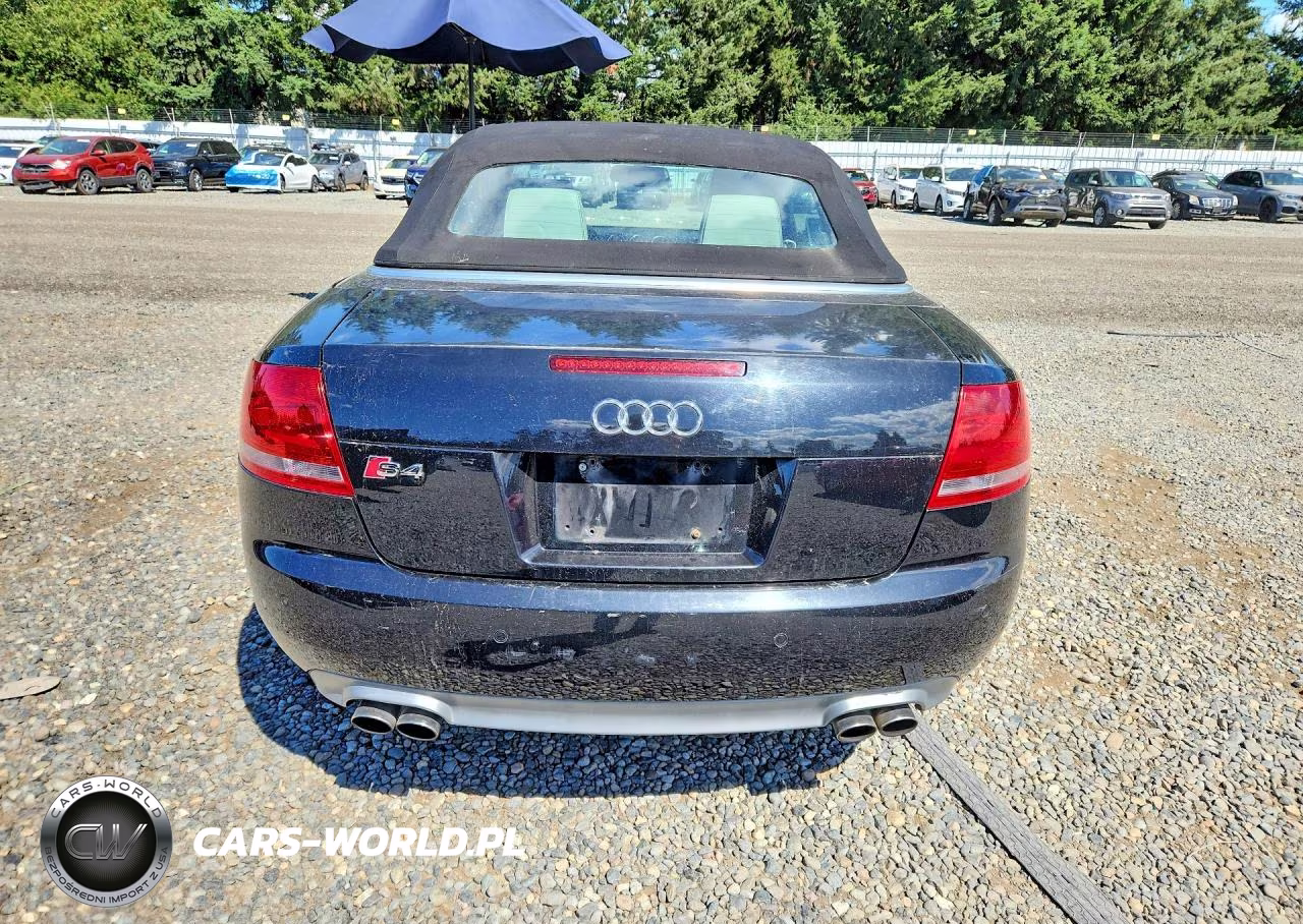 2008 Audi S4 Quattro Cabriolet VIN:WUARL48H58K900055 - 6
