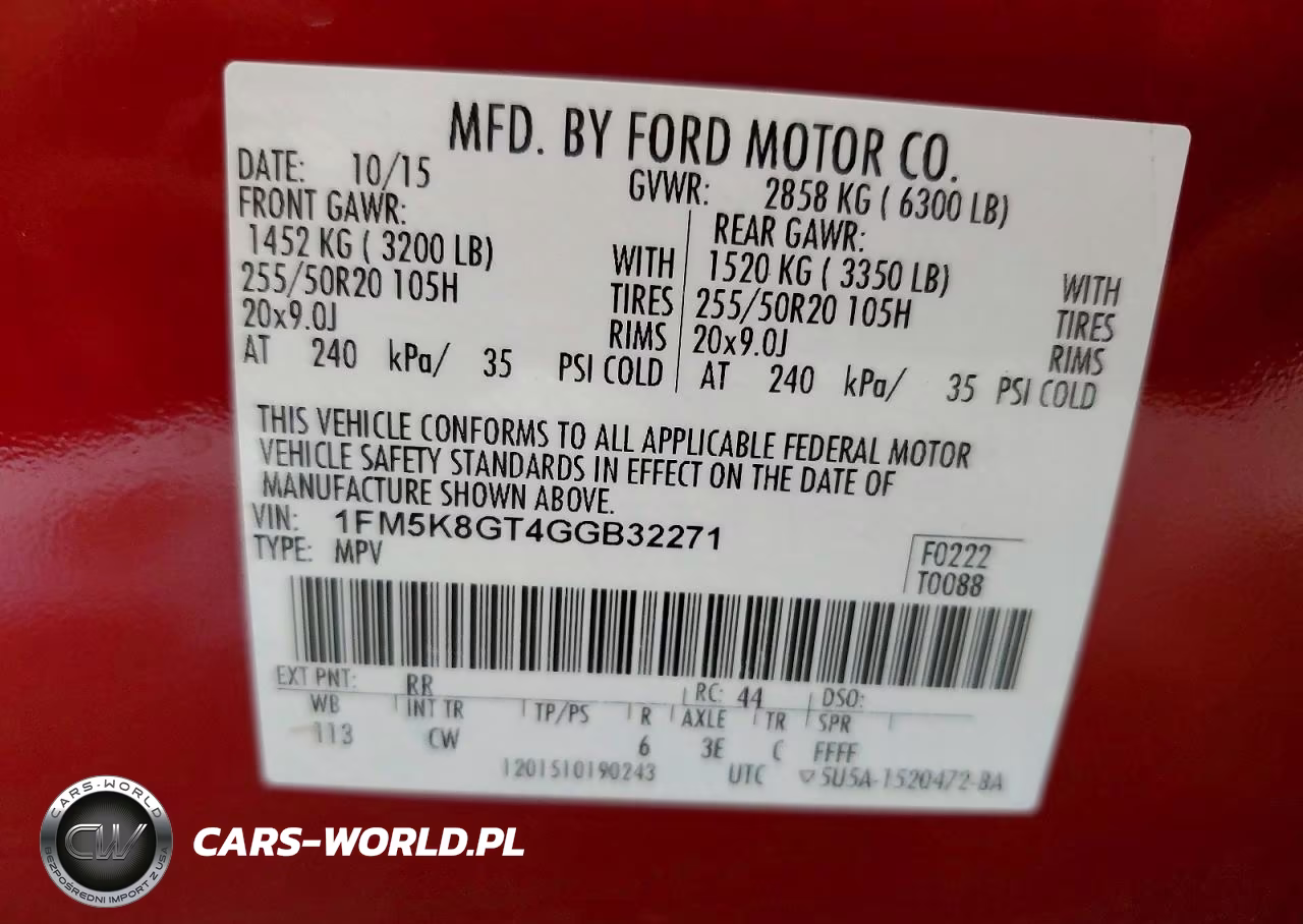 2016 Ford Explorer Sport VIN:1FM5K8GT4GGB32271 - 13
