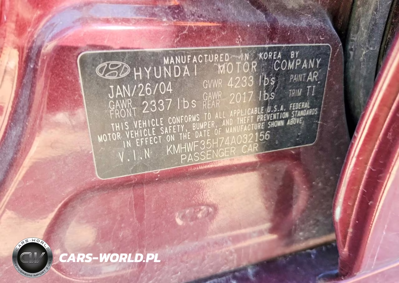 2004 Hyundai Sonata Gls-Lx VIN:KMHWF35H74A032156 - 12