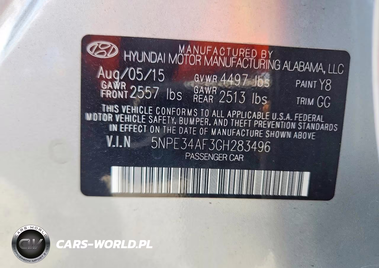2016 Hyundai Sonata Limited VIN:5NPE34AF3GH283496 - 12