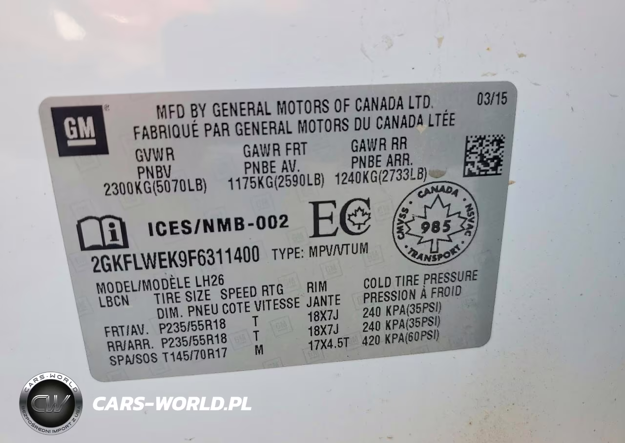 2015 GMC Terrain Sle VIN:2GKFLWEK9F6311400 - 13