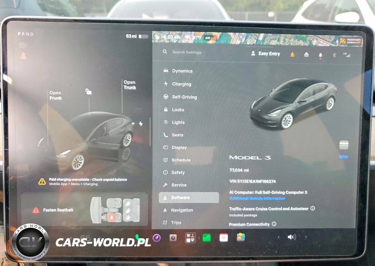 2022 Tesla Model 3 VIN:5YJ3E1EA1NF186274 - 9