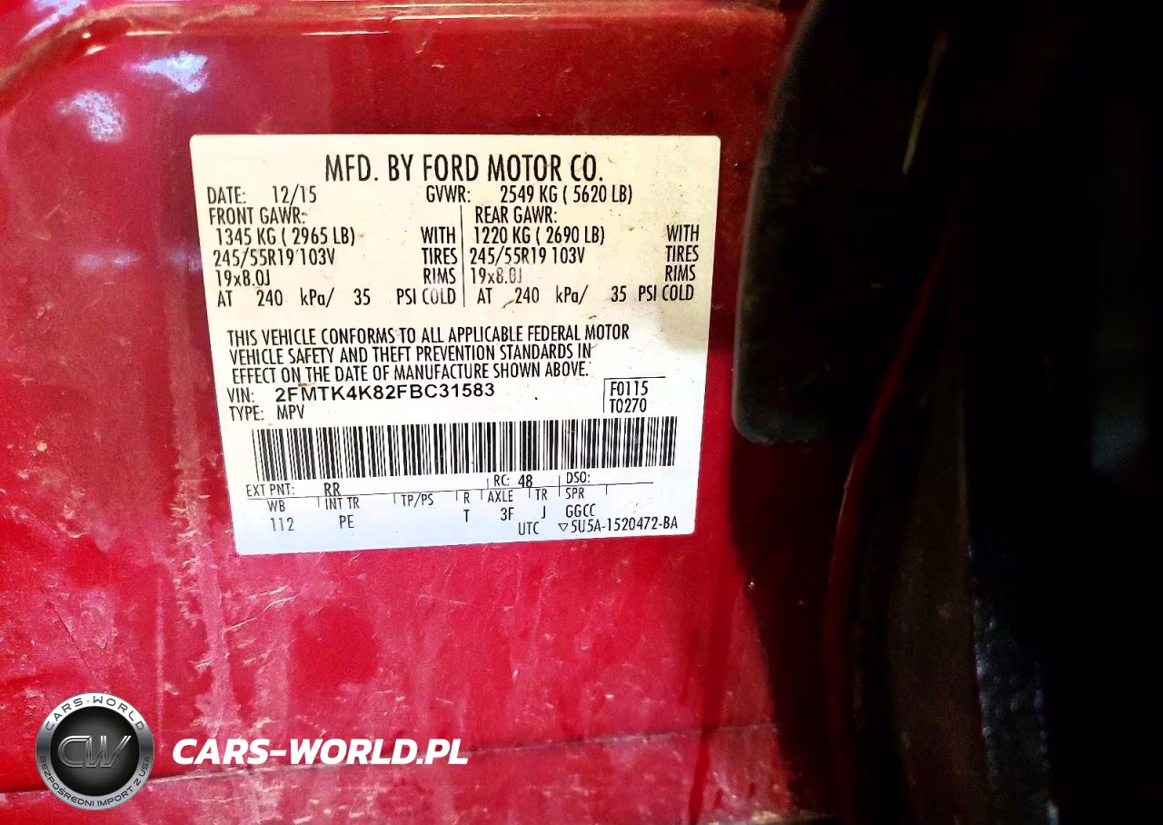 2015 Ford Edge Titanium VIN:2FMTK4K82FBC31583 - 14