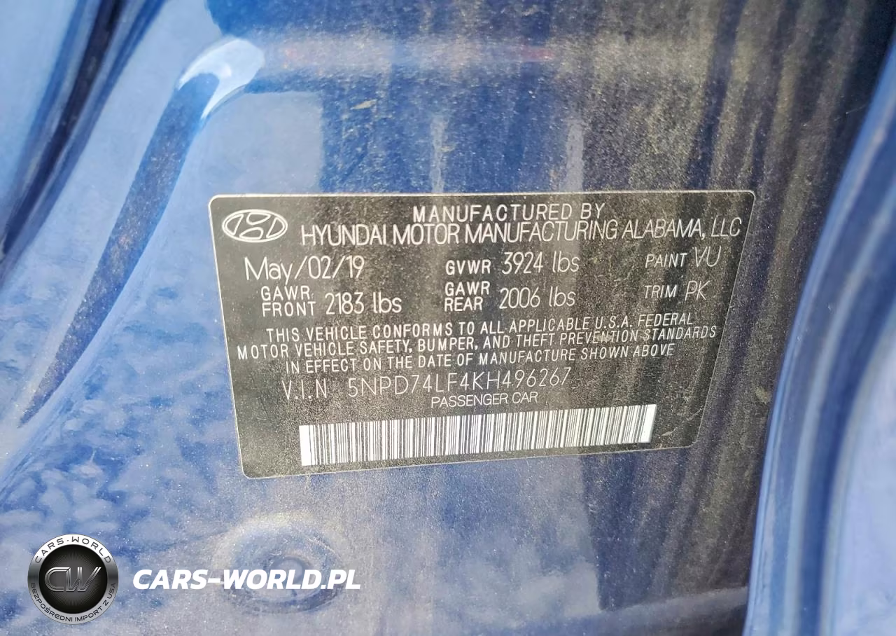 2019 Hyundai Elantra Se VIN:5NPD74LF4KH496267 - 12