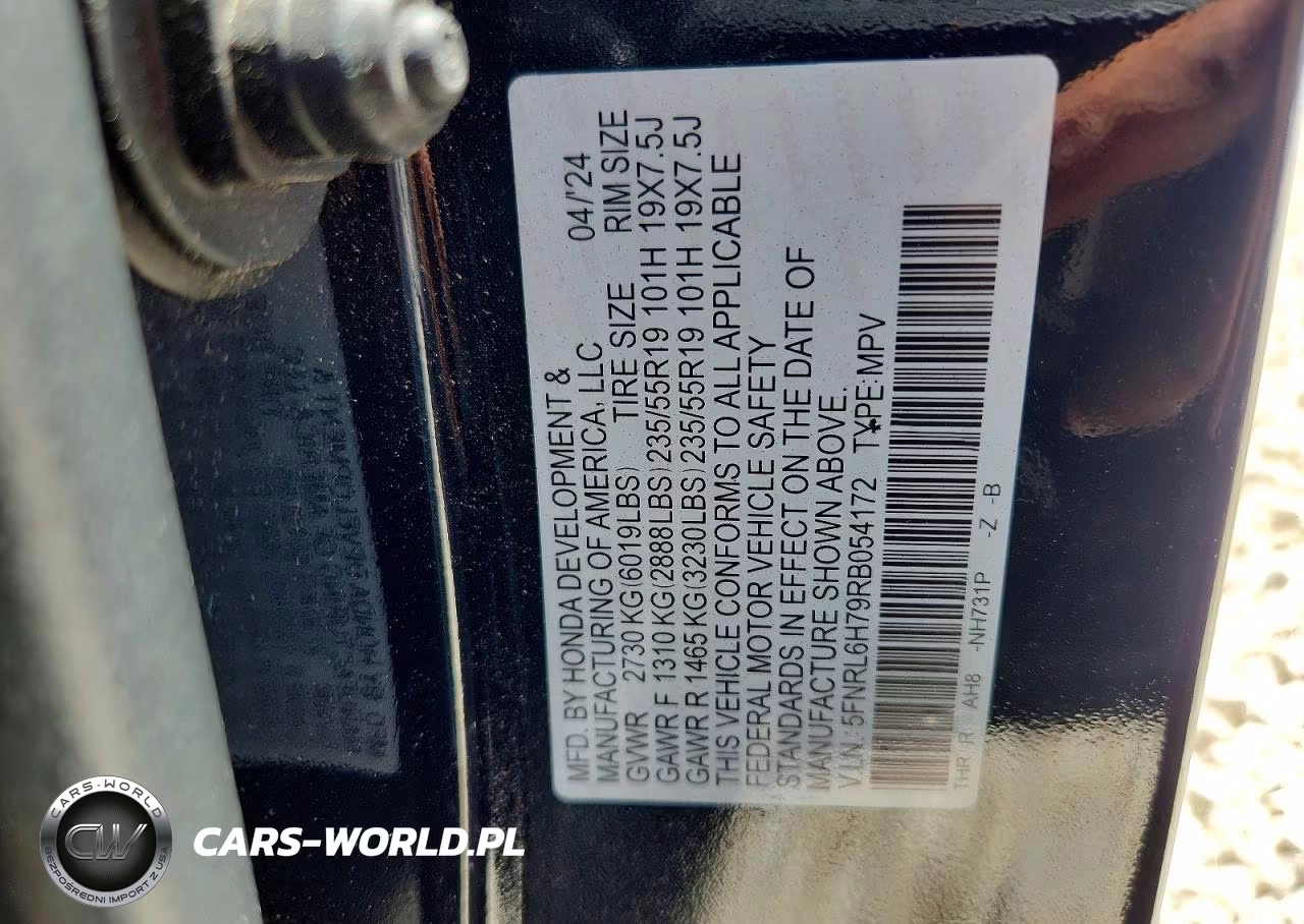 2024 Honda Odyssey Sport VIN:5FNRL6H79RB054172 - 13