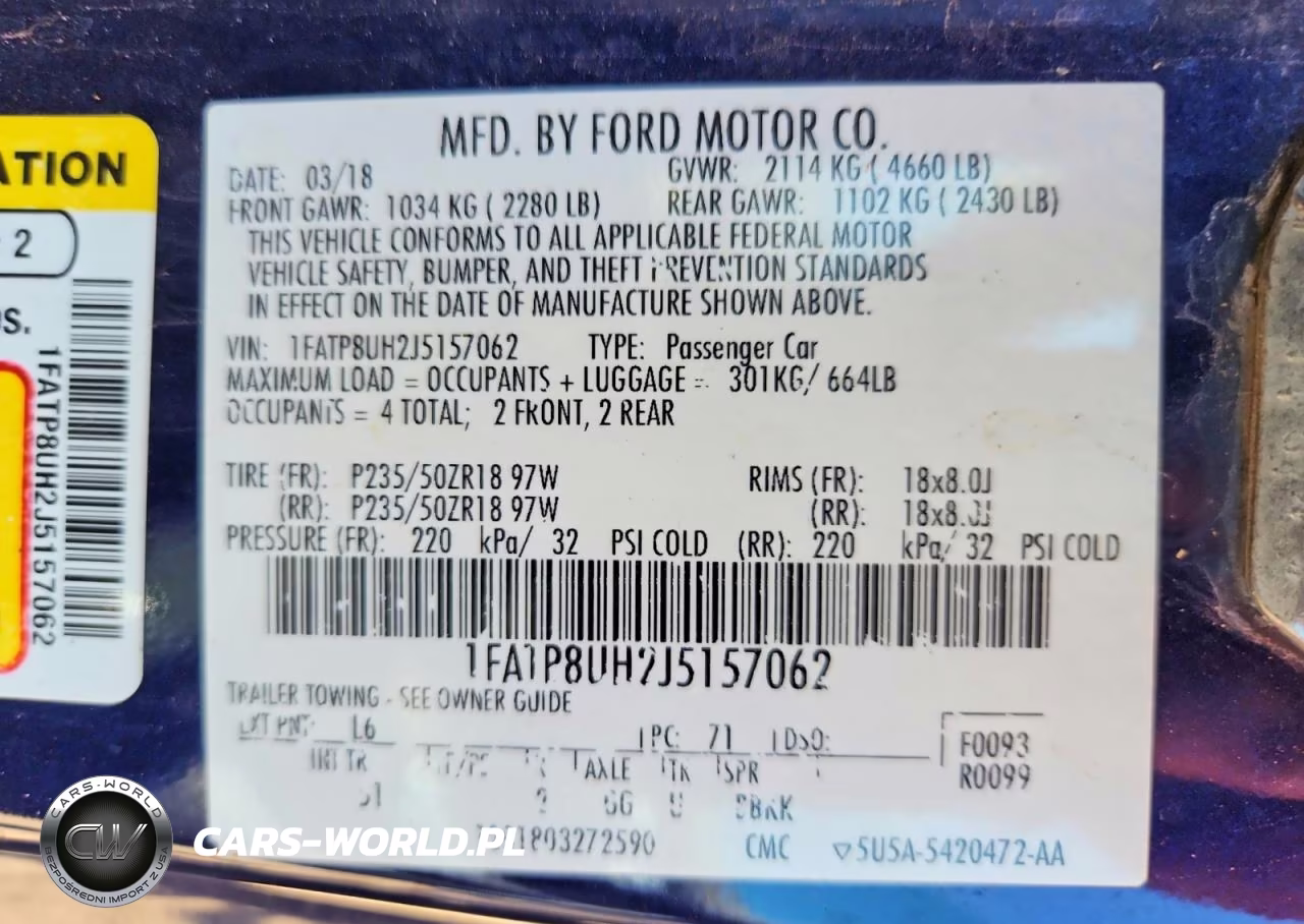 2018 Ford Mustang VIN:1FATP8UH2J5157062 - 12