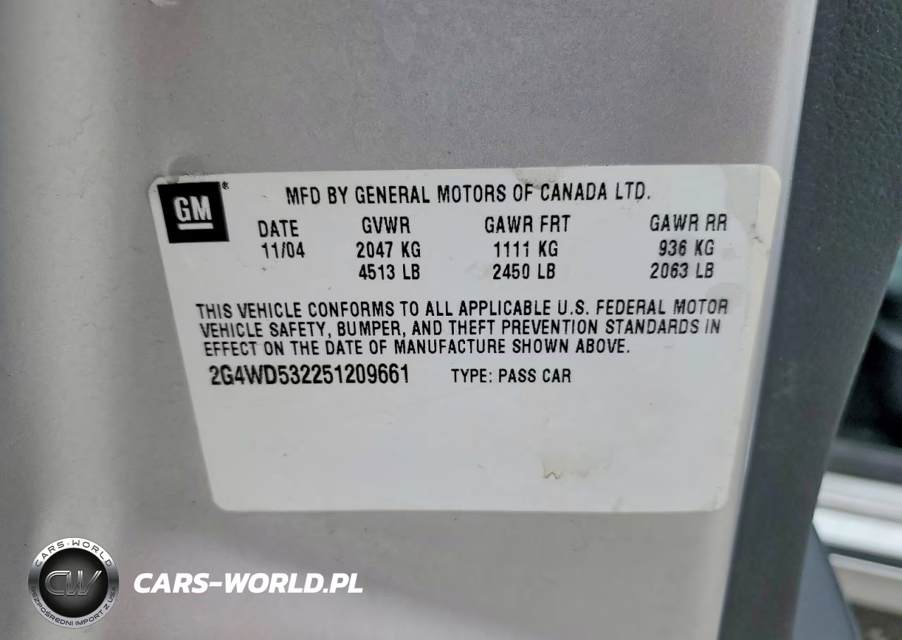2005 Buick Lacrosse Cxl VIN:2G4WD532251209661 - 12