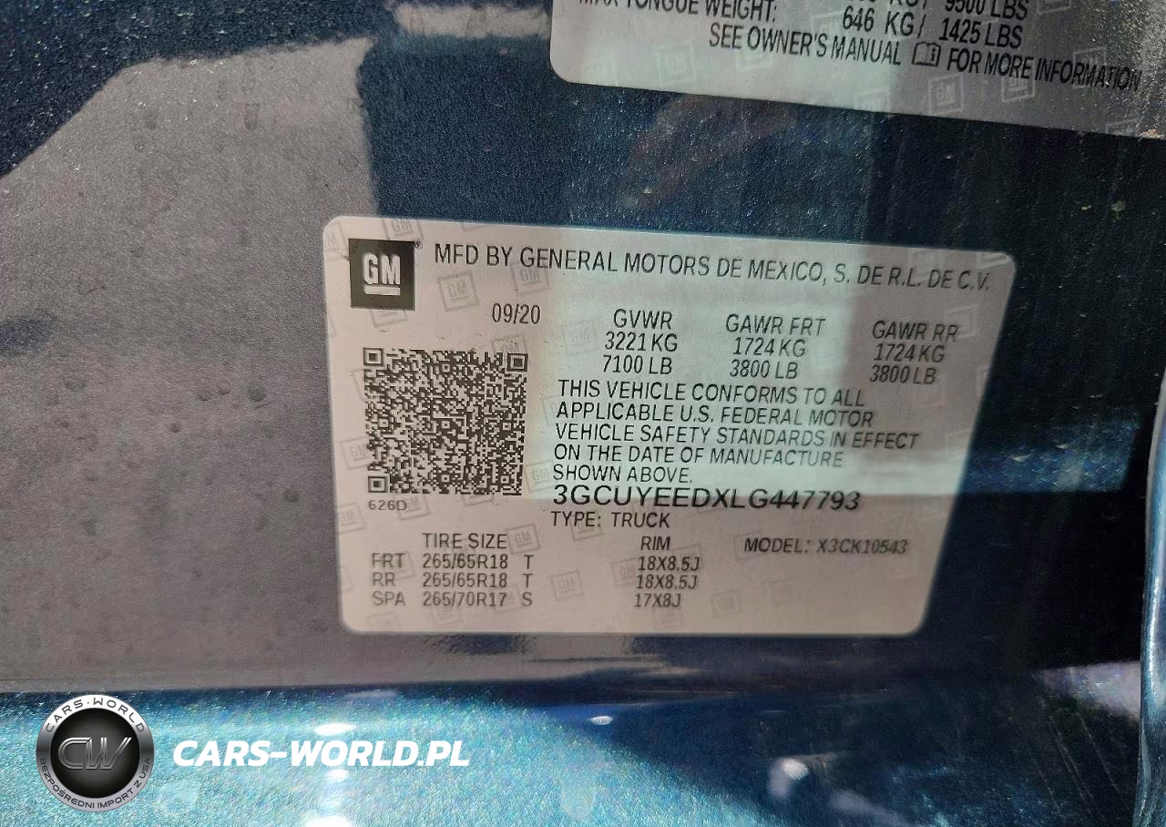 2020 Chevrolet Silverado K1500 Rst VIN:3GCUYEEDXLG447793 - 13