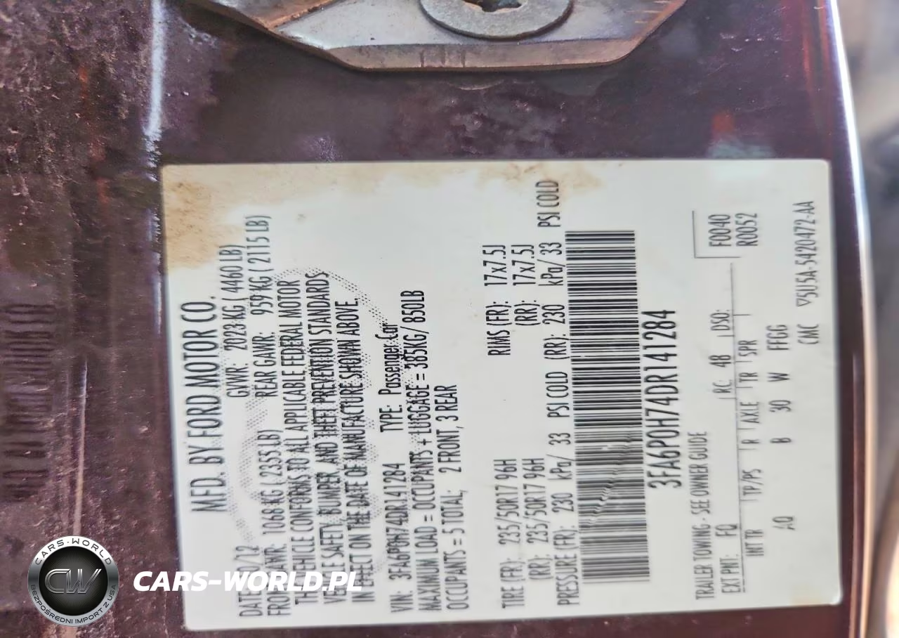 2013 Ford Fusion Se VIN:3FA6P0H74DR141284 - 12