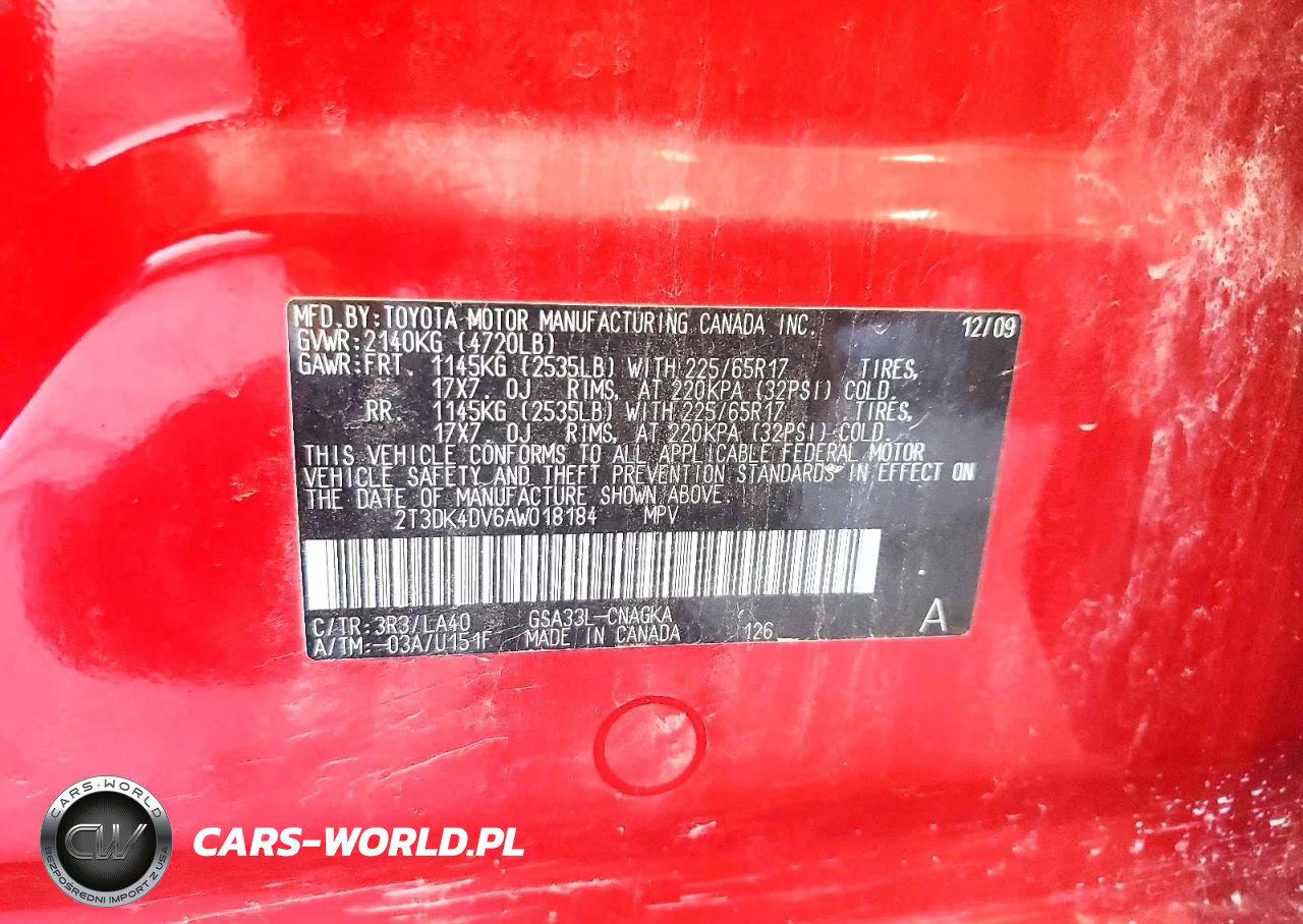 2010 Toyota Rav4 Limited VIN:2T3DK4DV6AW018184 - 14