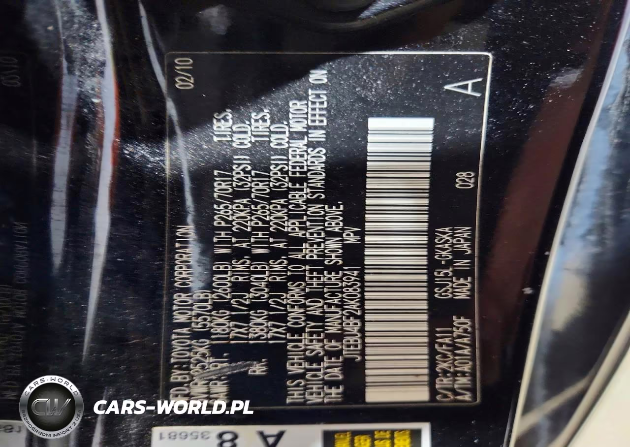 2010 Toyota Fj Cruiser Base VIN:JTEBU4BF2AK083941 - 13