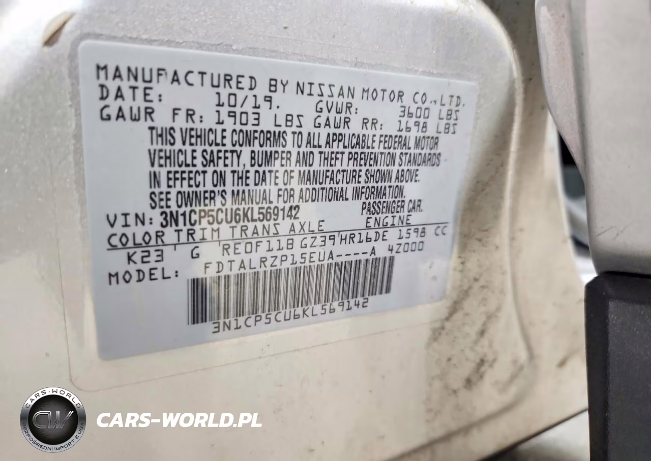 2019 Nissan Kicks S VIN:3N1CP5CU6KL569142 - 13