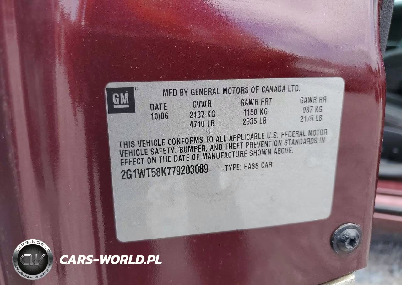 2007 Chevrolet Impala Lt VIN:2G1WT58K779203089 - 13