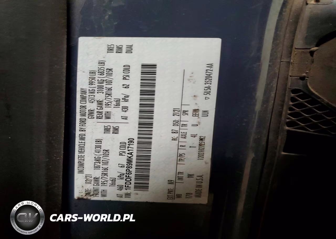 2021 Ford Transit Delivery Truck VIN:1FDDF6P89MKA17190 - 13