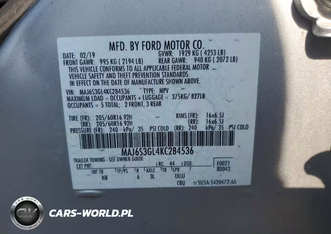 2019 Ford Ecosport Se VIN:MAJ6S3GL4KC284536 - 13