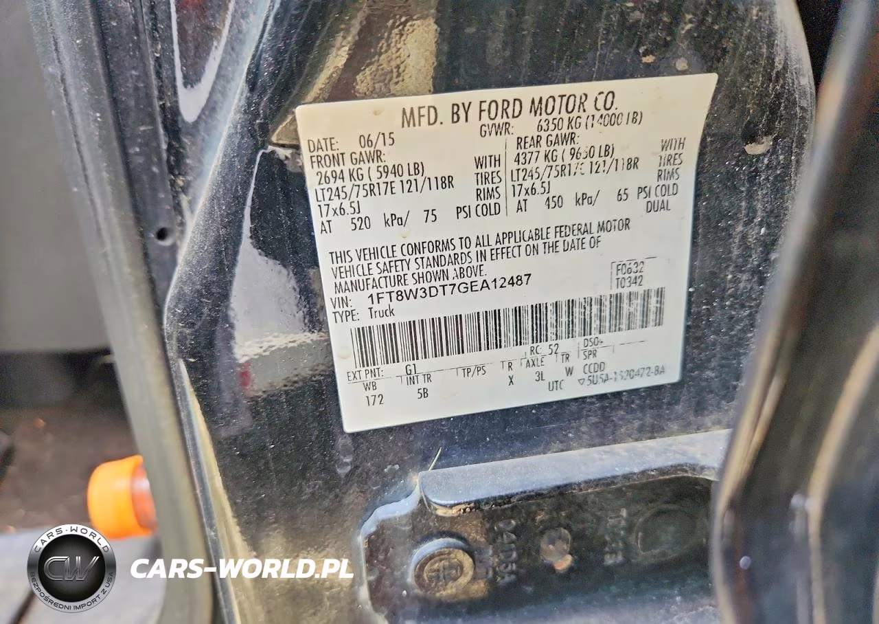 2016 Ford F350 Super Duty VIN:1FT8W3DT7GEA12487 - 12