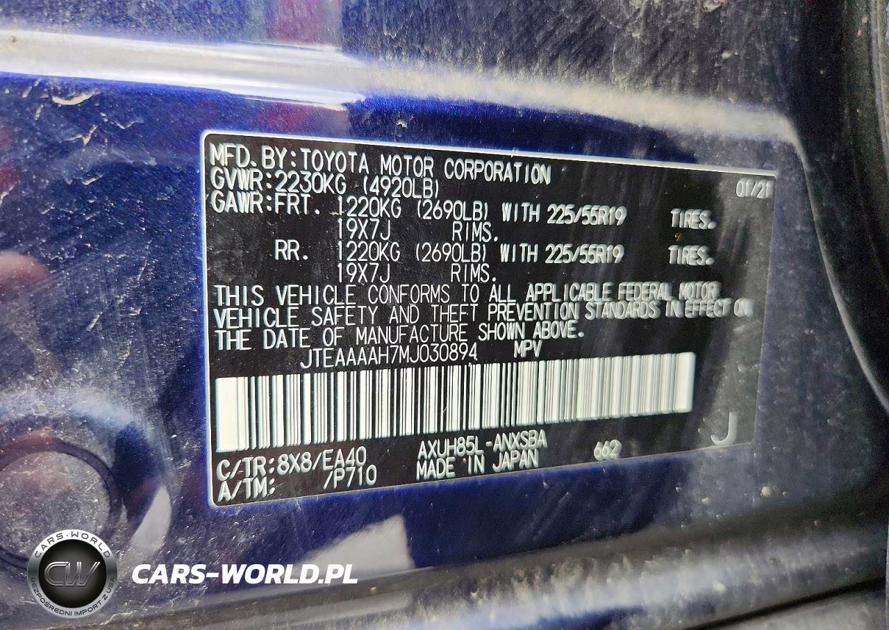 2021 Toyota Venza Limited VIN:JTEAAAAH7MJ030894 - 14