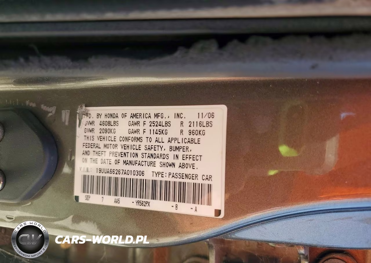 2007 Acura Tl VIN:19UUA66267A010306 - 13