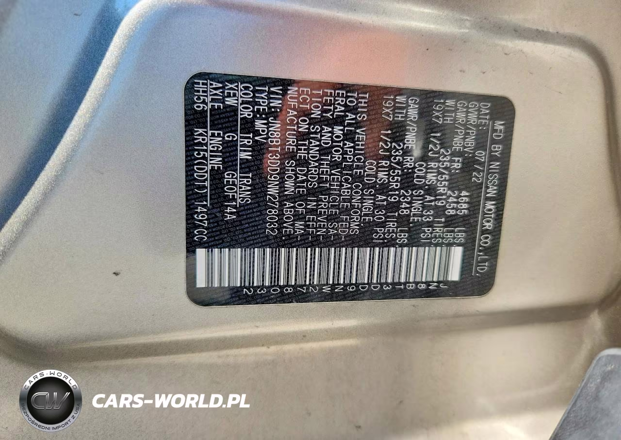 2022 Nissan Rogue Platinum VIN:JN8BT3DD9NW278032 - 13
