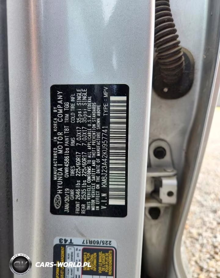 2019 Hyundai Tucson Se VIN:KM8J23A42KU957741 - 13