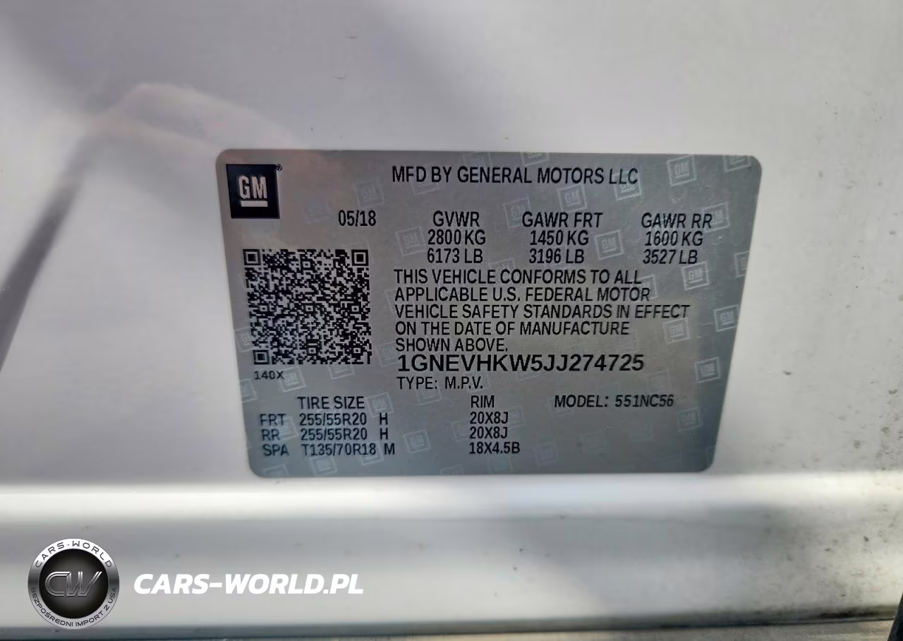 2018 Chevrolet Traverse Lt VIN:1GNEVHKW5JJ274725 - 13