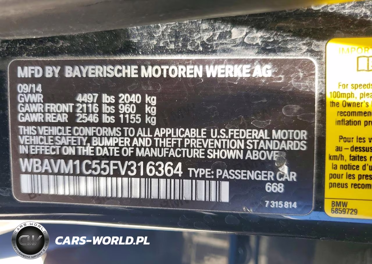 2015 BMW X1 Sdrive28I VIN:WBAVM1C55FV316364 - 13