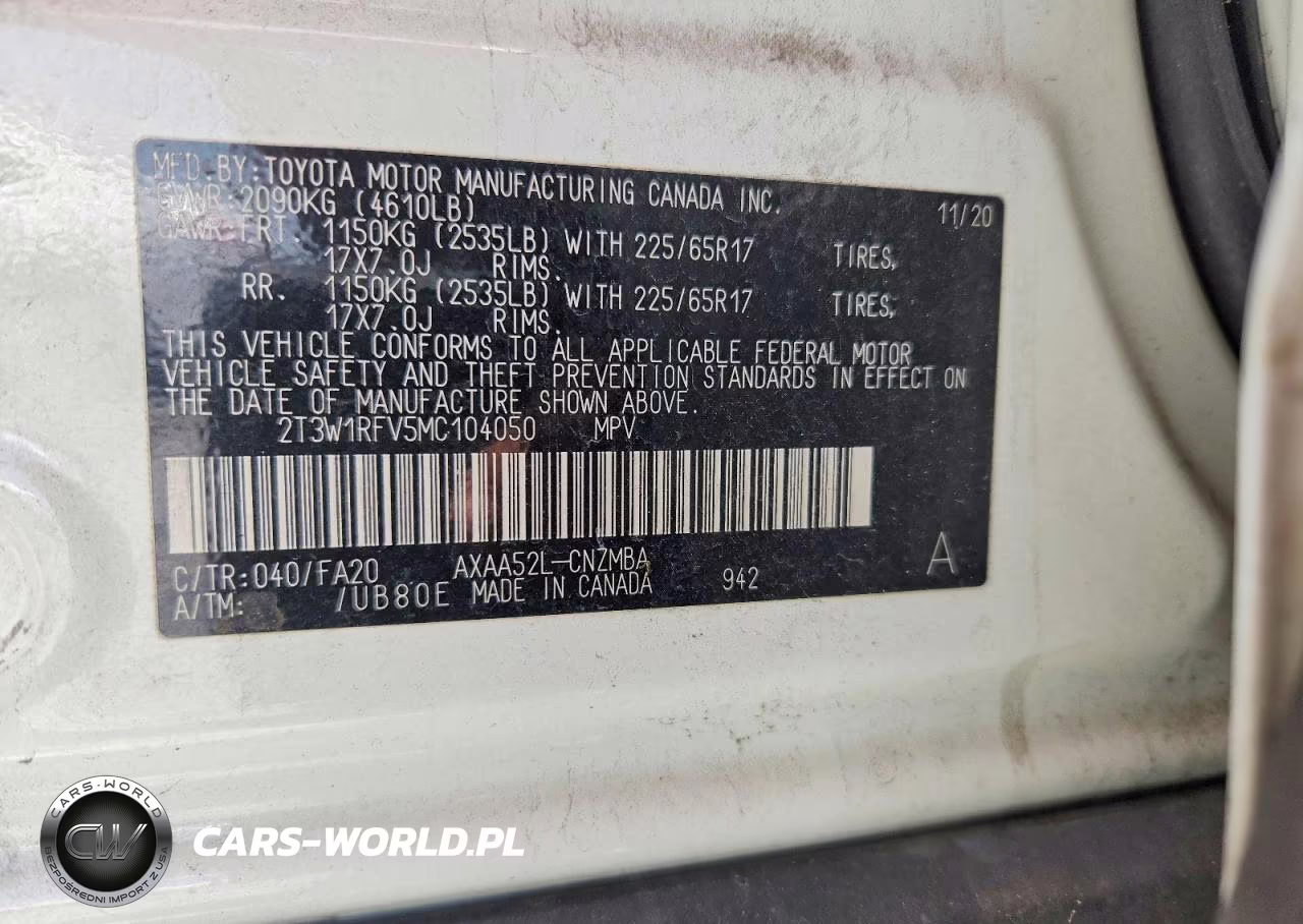 2021 Toyota Rav4 Xle VIN:2T3W1RFV5MC104050 - 14