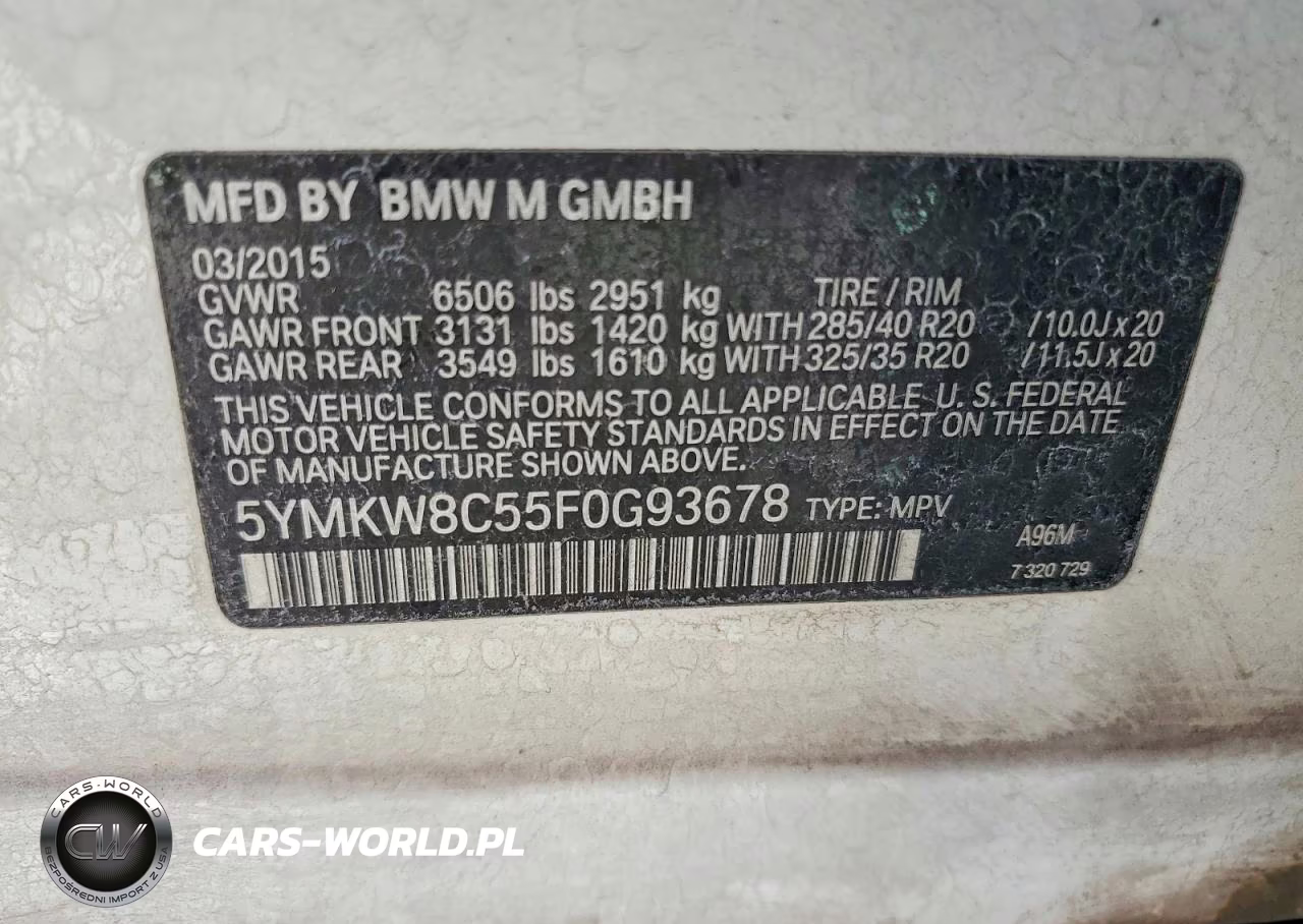 2015 BMW X6 VIN:5YMKW8C55F0G93678 - 13