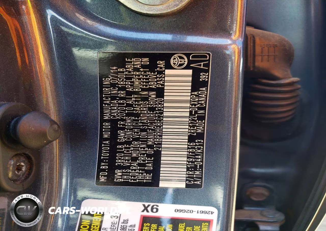 2014 Toyota Corolla Le Eco VIN:2T1BPRHE8EC213820 - 12