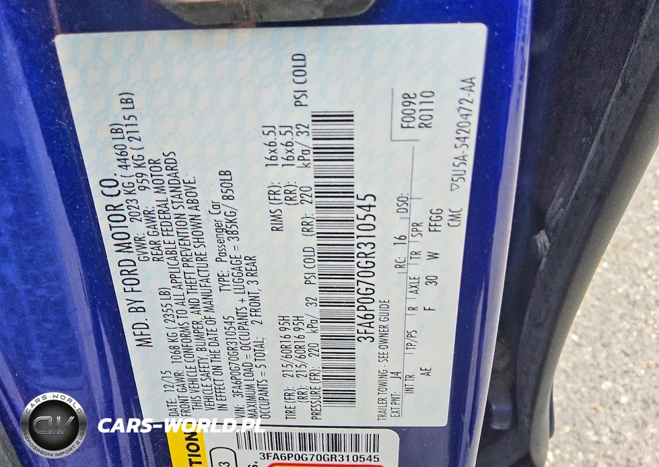 2016 Ford Fusion S VIN:3FA6P0G70GR310545 - 12