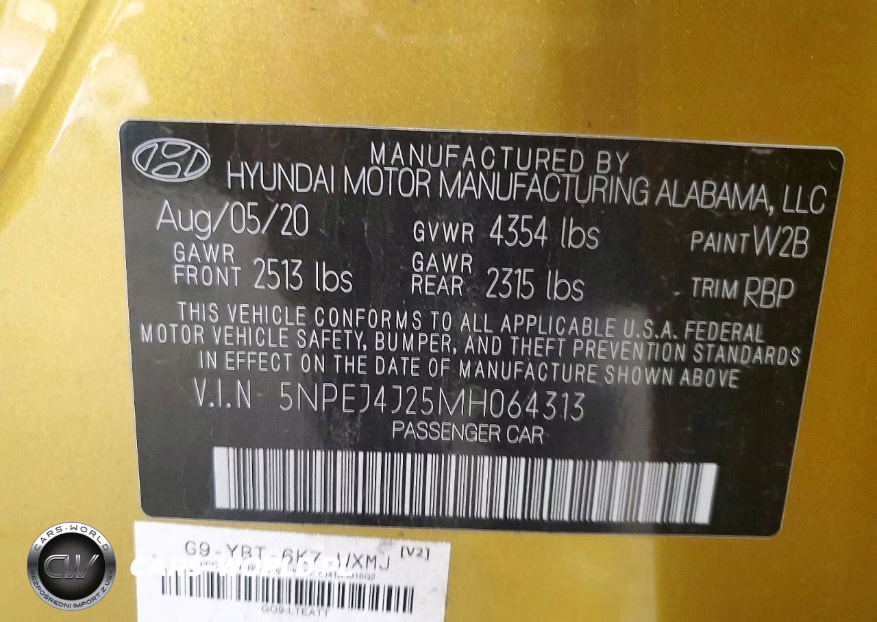 2021 Hyundai Sonata Sel Plus VIN:5NPEJ4J25MH064313 - 12