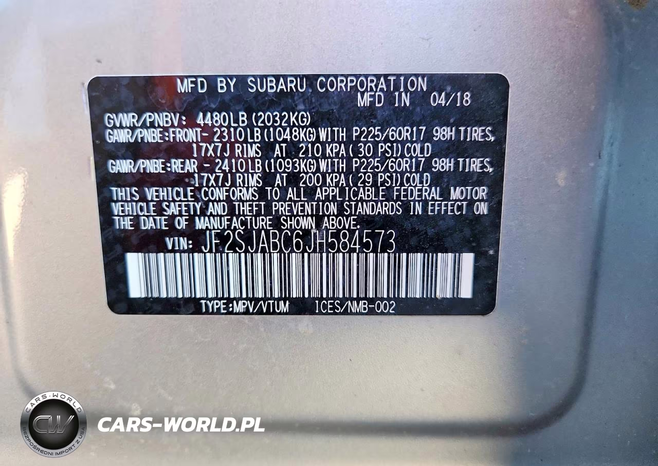 2018 Subaru Forester 2.5I VIN:JF2SJABC6JH584573 - 13