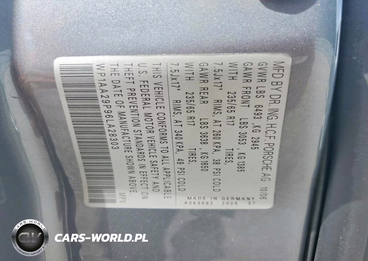 2006 Porsche Cayenne VIN:WP1AA29P96LA28303 - 13