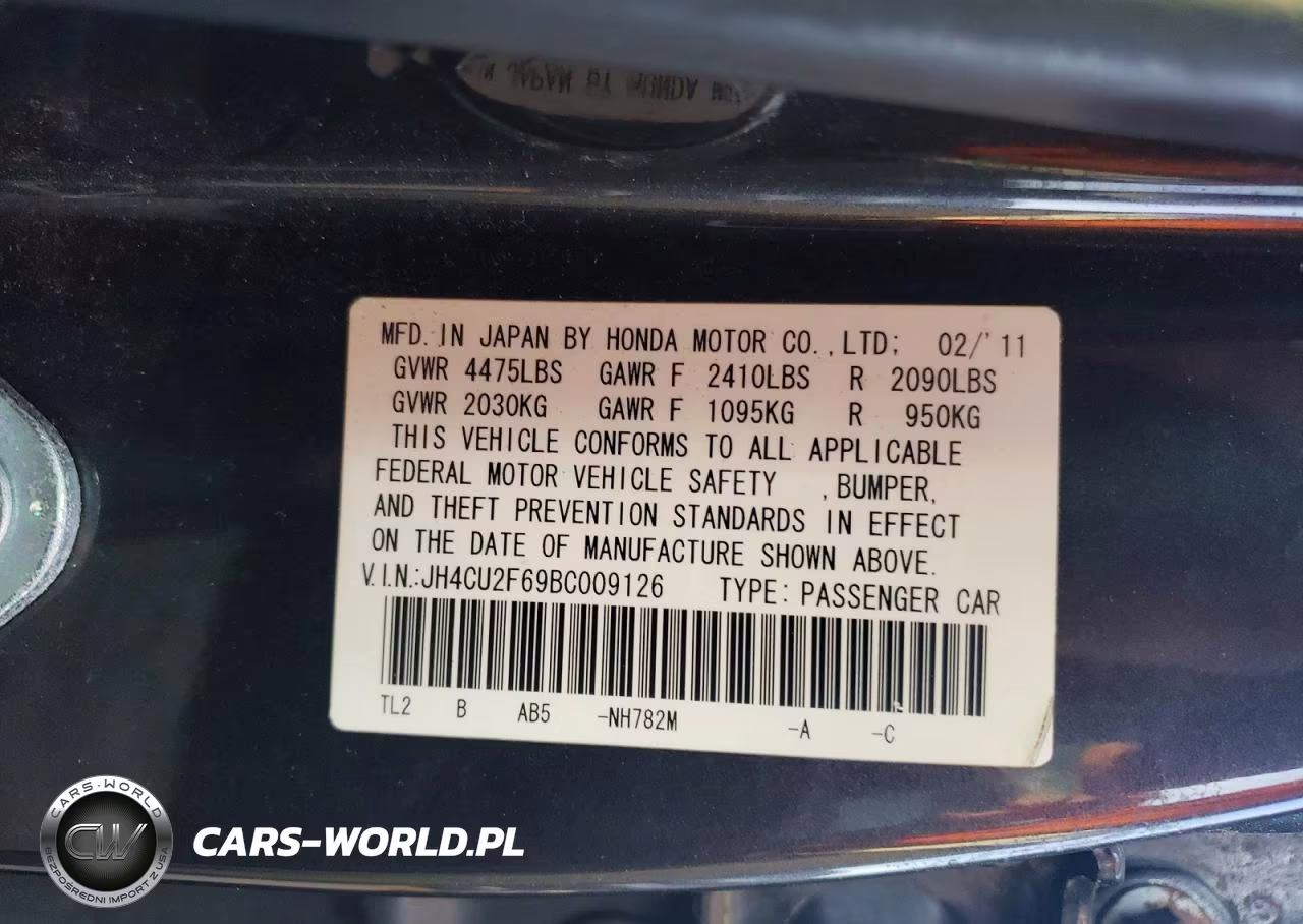 2011 Acura Tsx VIN:JH4CU2F69BC009126 - 12