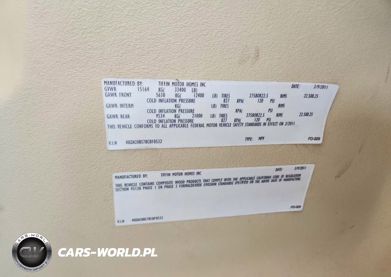 2011 Freightliner Xc Chassis Rv VIN:4UZACHBS7BCBF0532 - 10