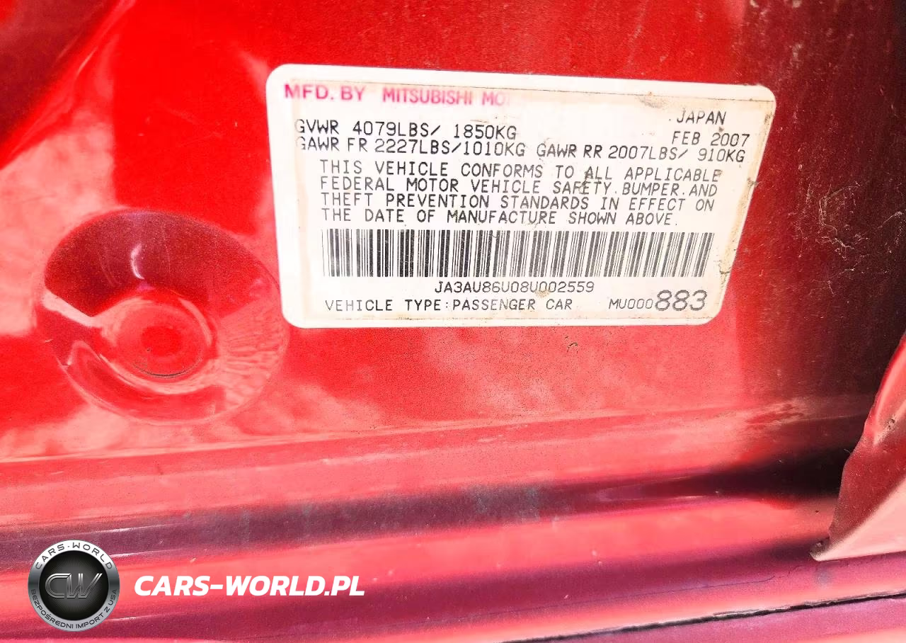 2008 Mitsubishi Lancer Gts VIN:JA3AU86U08U002559 - 13