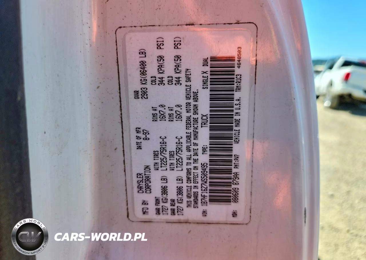 1998 Dodge Ram 1500 VIN:1B7HF16Z7WS509495 - 12