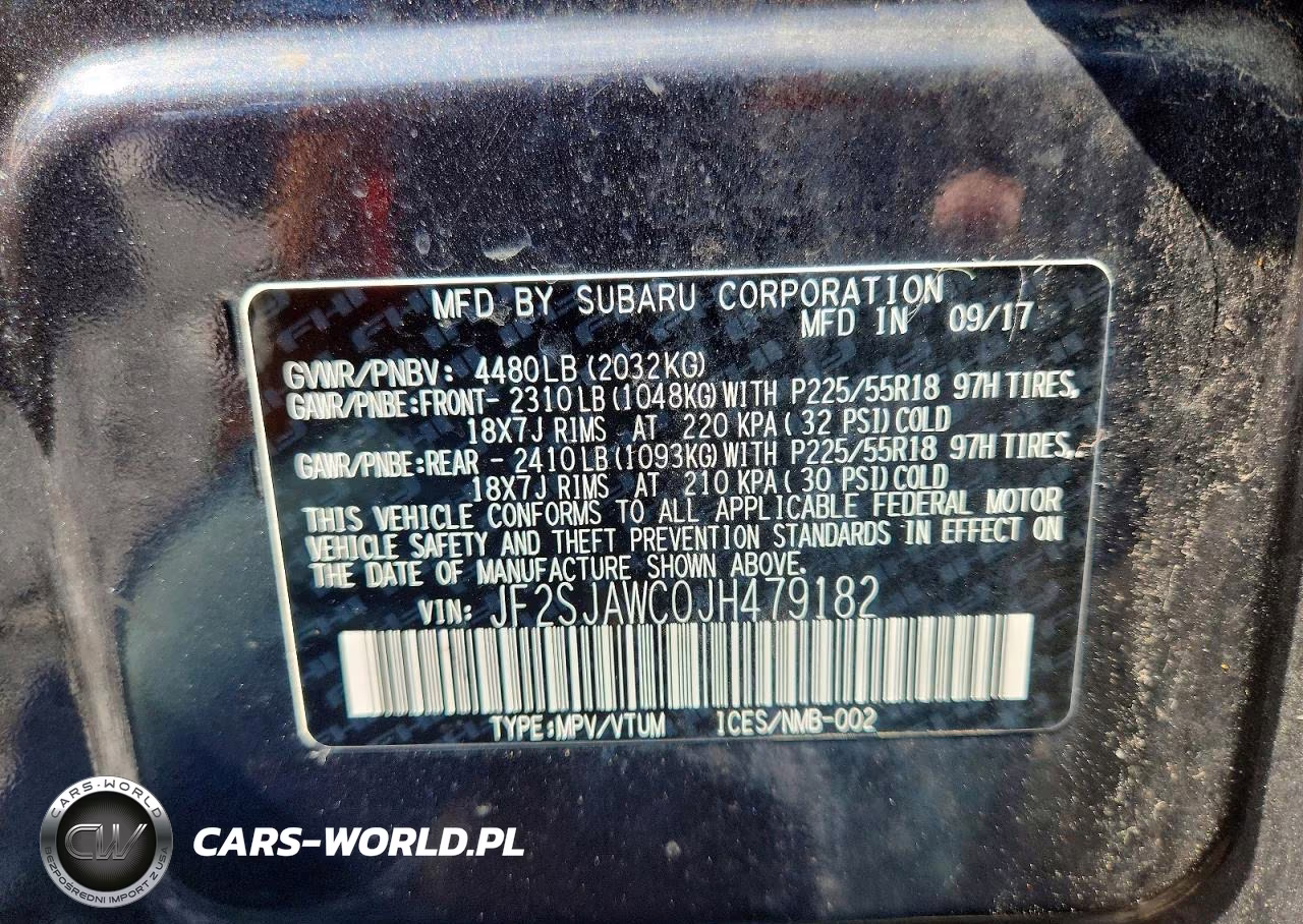 2018 Subaru Forester 2.5I Touring VIN:JF2SJAWC0JH479182 - 14