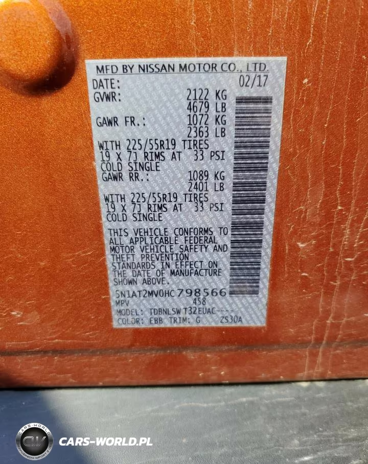 2017 Nissan Rogue Sv VIN:5N1AT2MV0HC798566 - 13