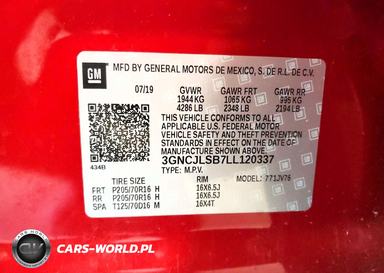 2020 Chevrolet Trax 1Lt VIN:3GNCJLSB7LL120337 - 13