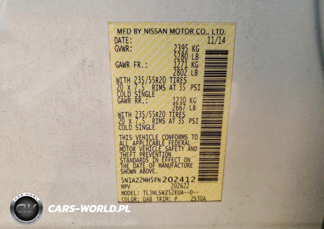 2015 Nissan Murano Platinum VIN:5N1AZ2MH5FN202412 - 13