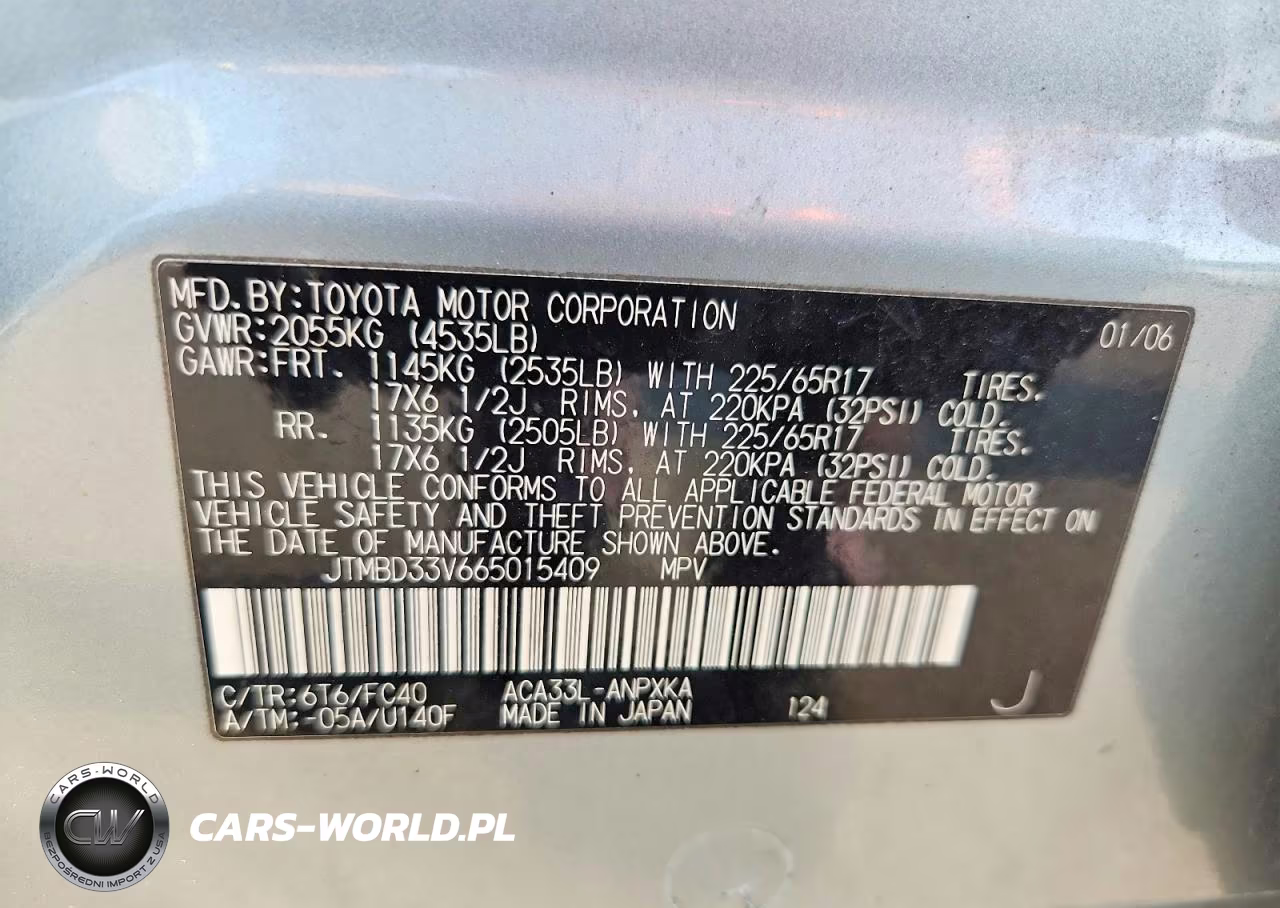 2006 Toyota Rav4 Base VIN:JTMBD33V665015409 - 13