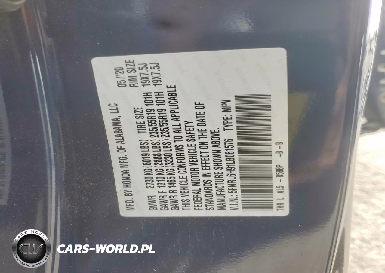 2020 Honda Odyssey Elite VIN:5FNRL6H91LB061576 - 14