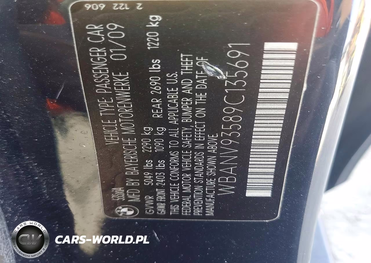 2009 BMW 535 Xi VIN:WBANV93589C135691 - 12
