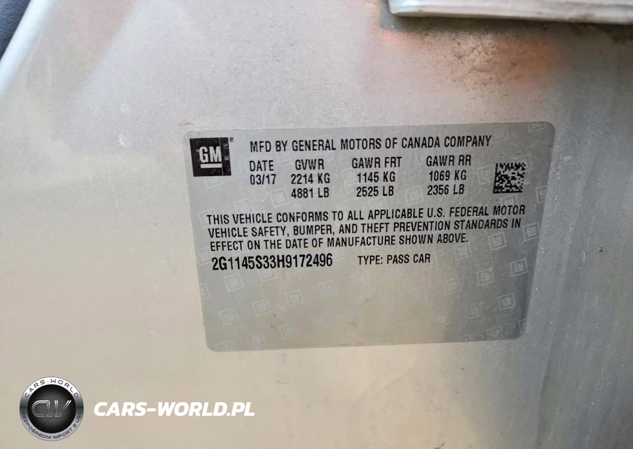 2017 Chevrolet Impala Premier VIN:2G1145S33H9172496 - 13