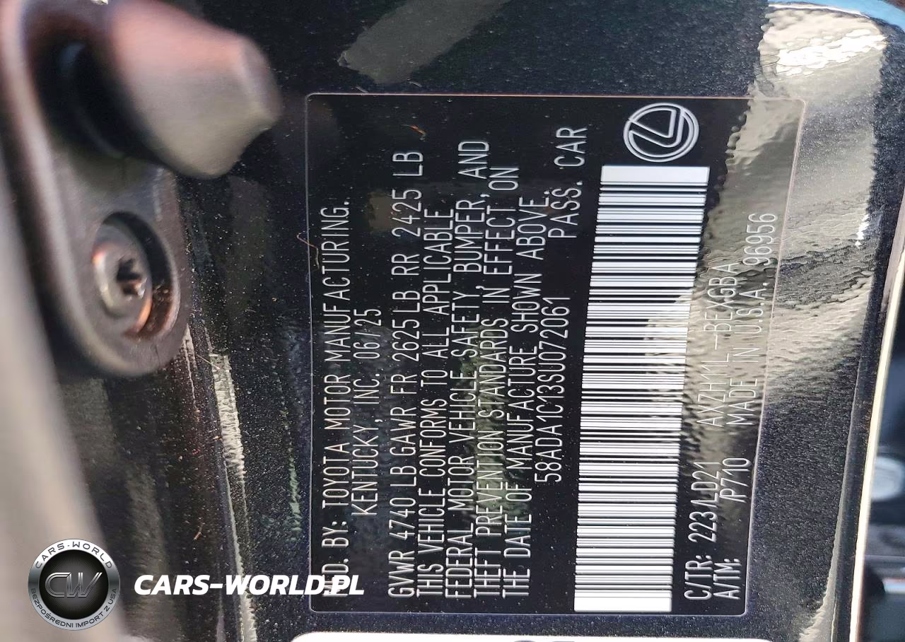 2025 Lexus Es 300H Base VIN:58ADA1C13SU072061 - 12