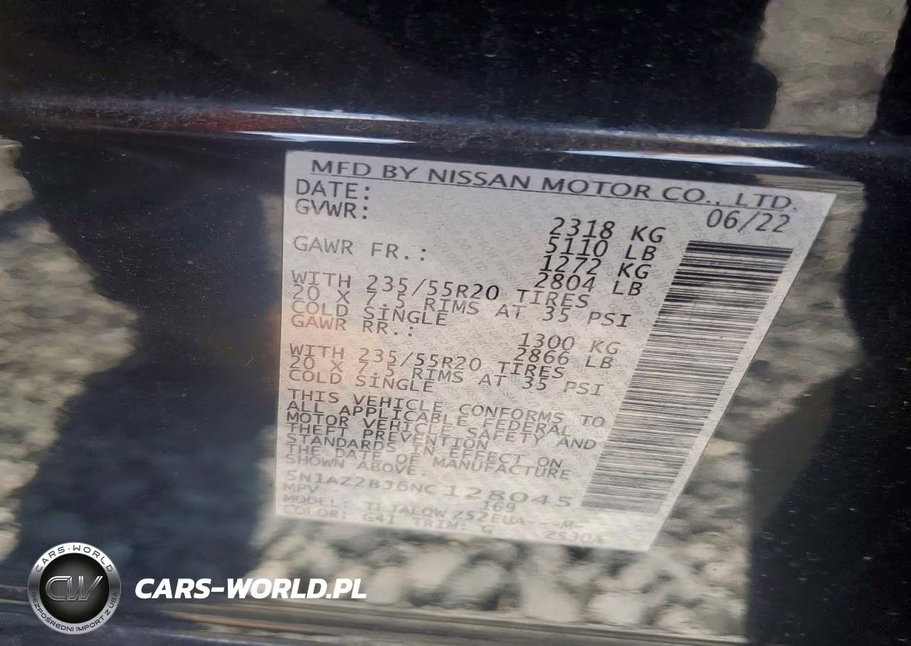 2022 Nissan Murano Sv VIN:5N1AZ2BJ6NC128045 - 14