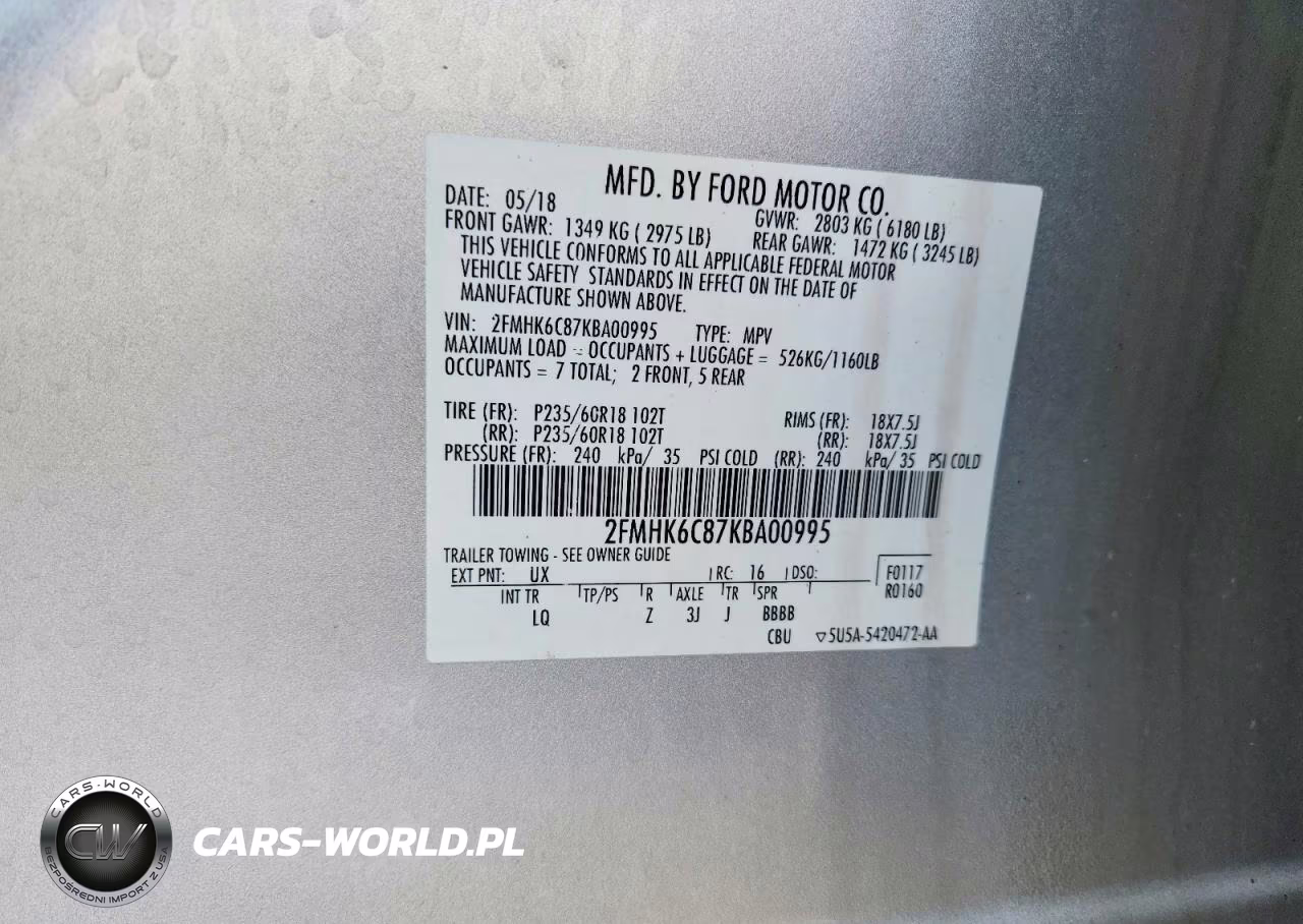 2019 Ford Flex Sel VIN:2FMHK6C87KBA00995 - 14