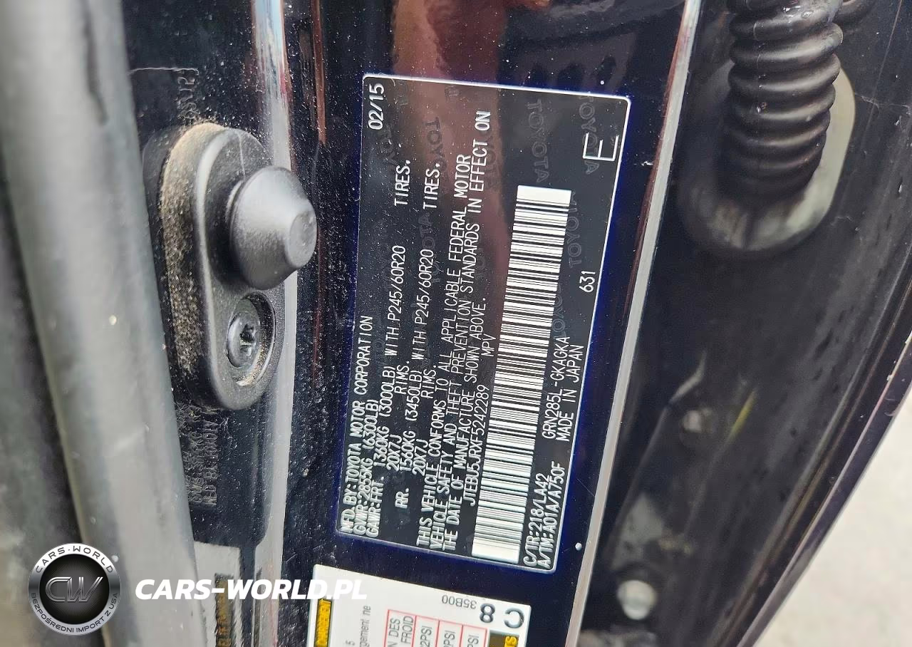 2015 Toyota 4Runner Limited VIN:JTEBU5JRXF5242289 - 12