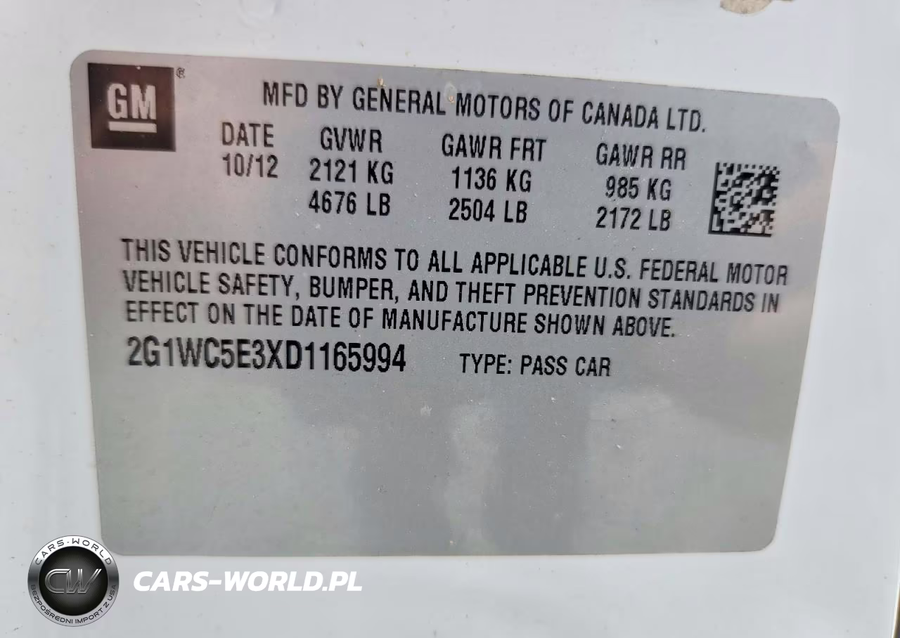 2013 Chevrolet Impala Ltz VIN:2G1WC5E3XD1165994 - 12